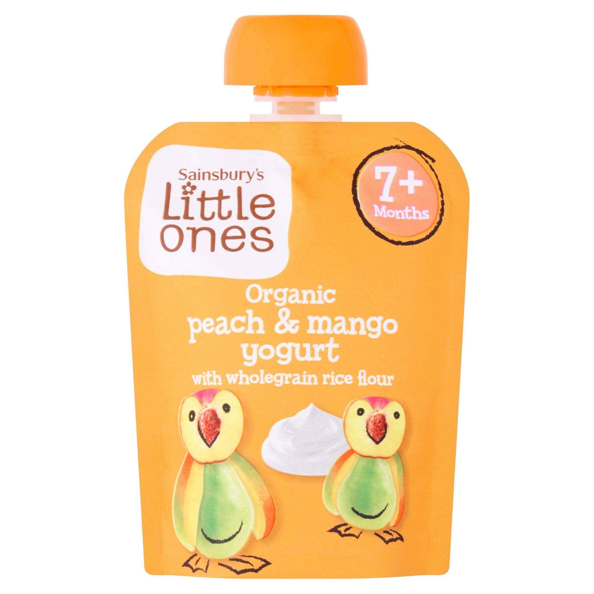 Sainsbury's Little Ones Organic Peach &amp;amp; Mango Yogurt 7+ Months 90g