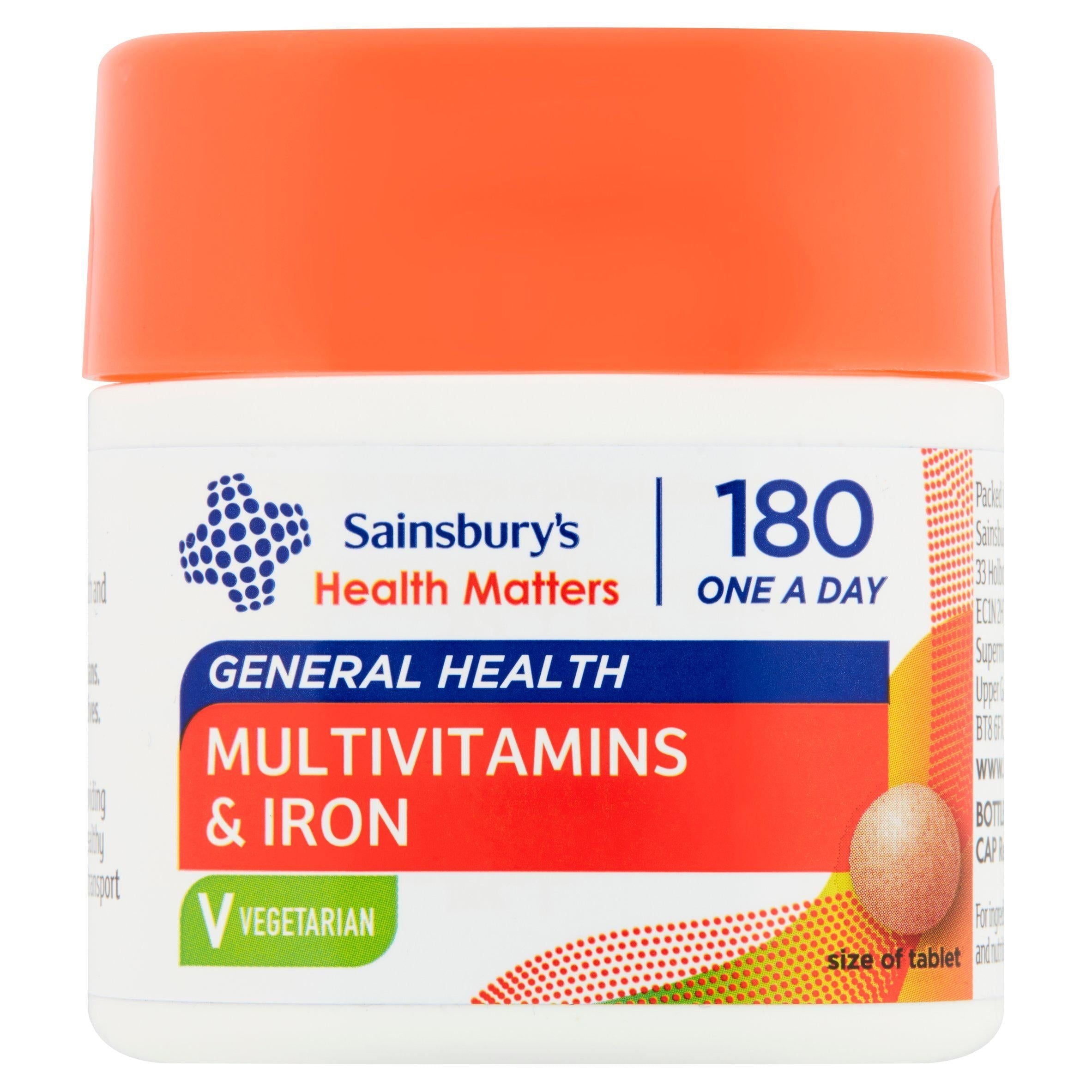 Sainsbury's Multivitamins &amp;amp; Iron x180