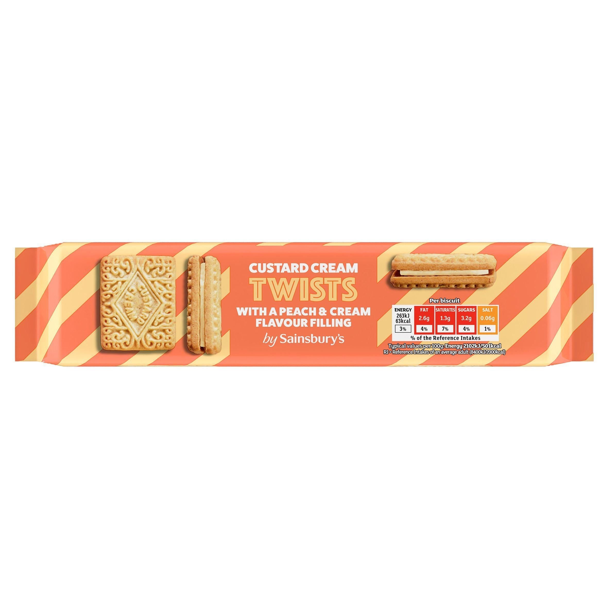 Sainsbury's Peaches &amp;amp; Cream Twists 150g