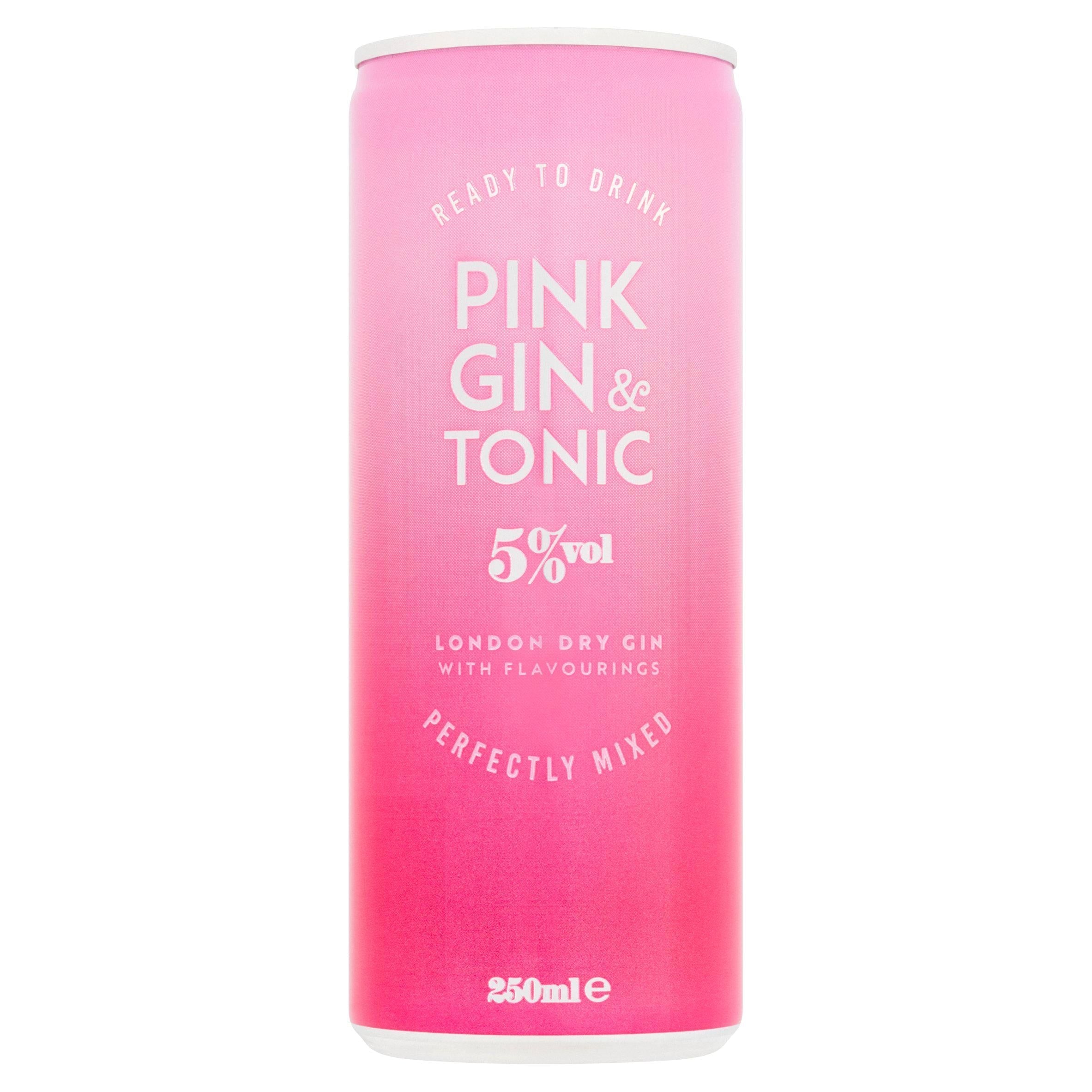 Sainsbury's Pink Gin &amp;amp; Tonic 250ml