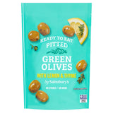 Sainsbury's Pitted Green Olives with Lemon &amp;amp; Thyme 70g