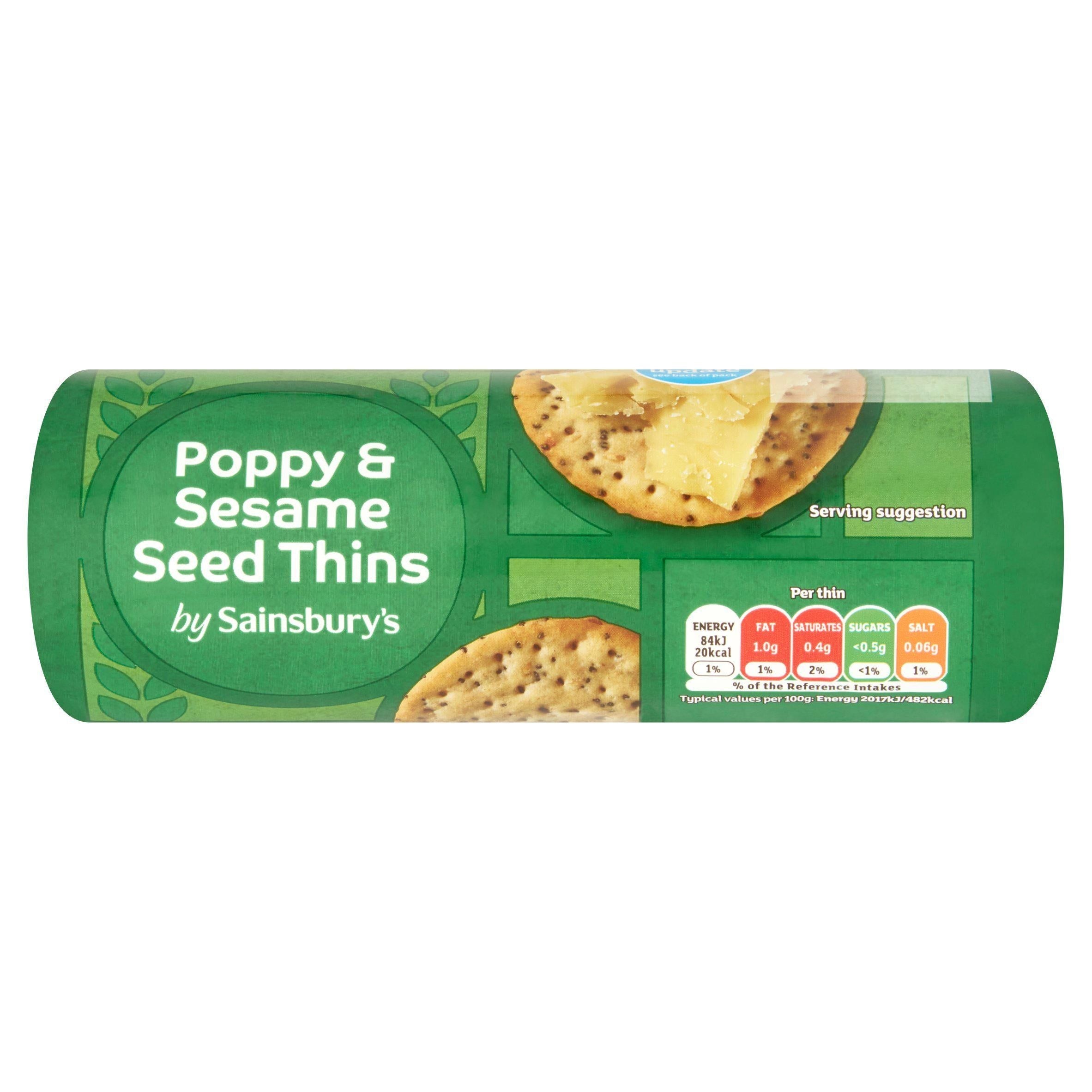 Sainsbury's Poppy &amp;amp; Sesame Biscuit 150g