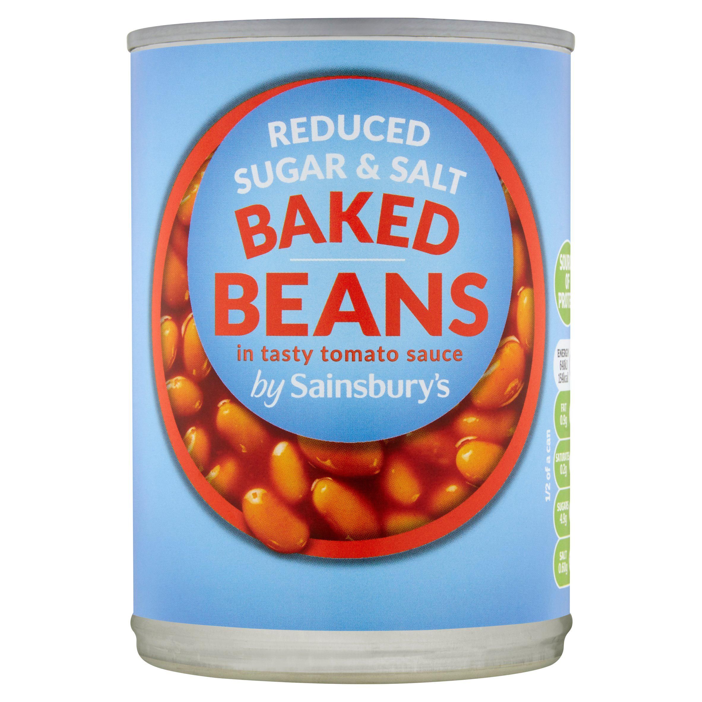 Sainsbury's Reduced Sugar &amp;amp; Salt Baked Beans In Tomato Sauce 400g