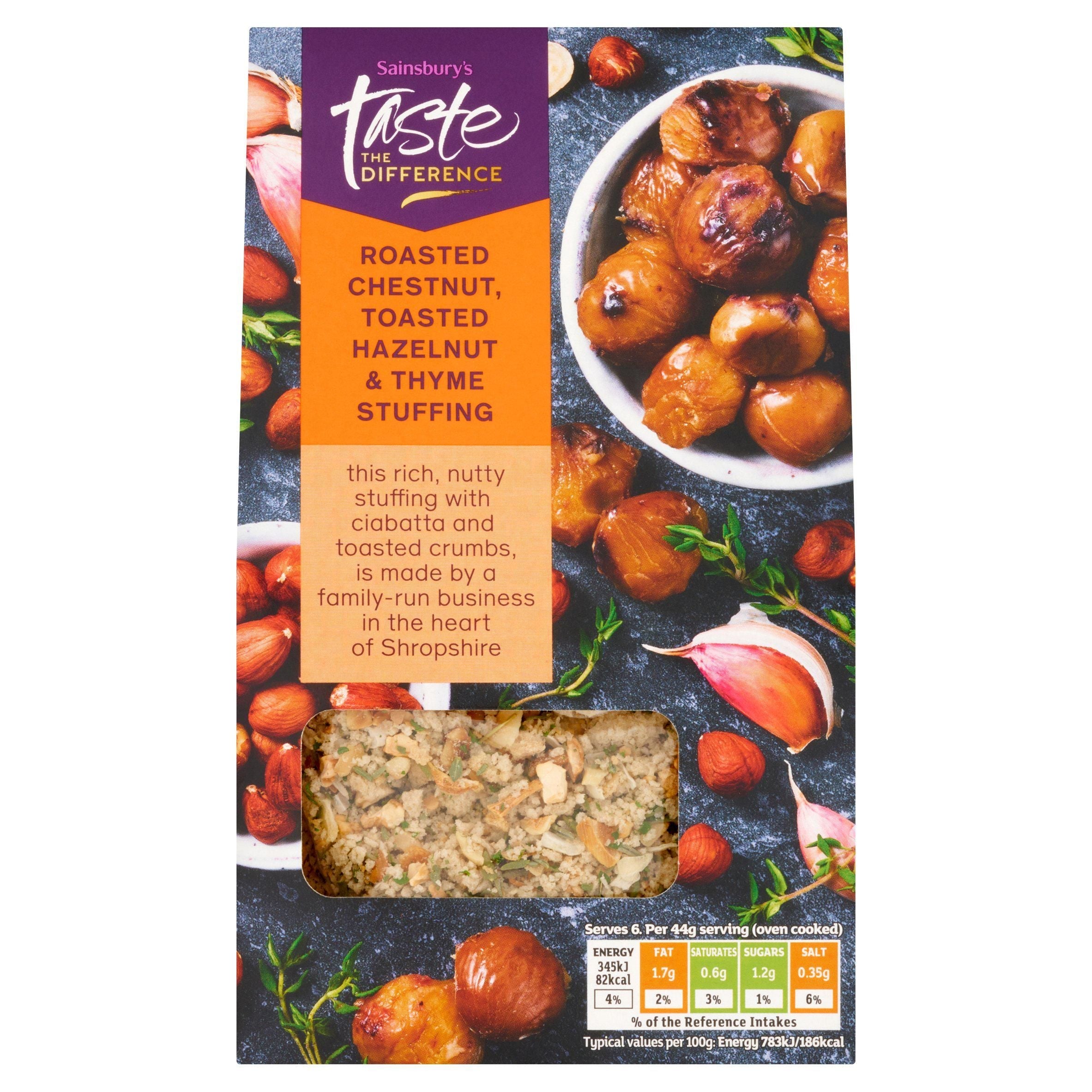 Sainsbury's Roasted Chestnut, Toasted Hazelnut &amp;amp; Thyme Stuffing Mix, Taste the Difference 110g
