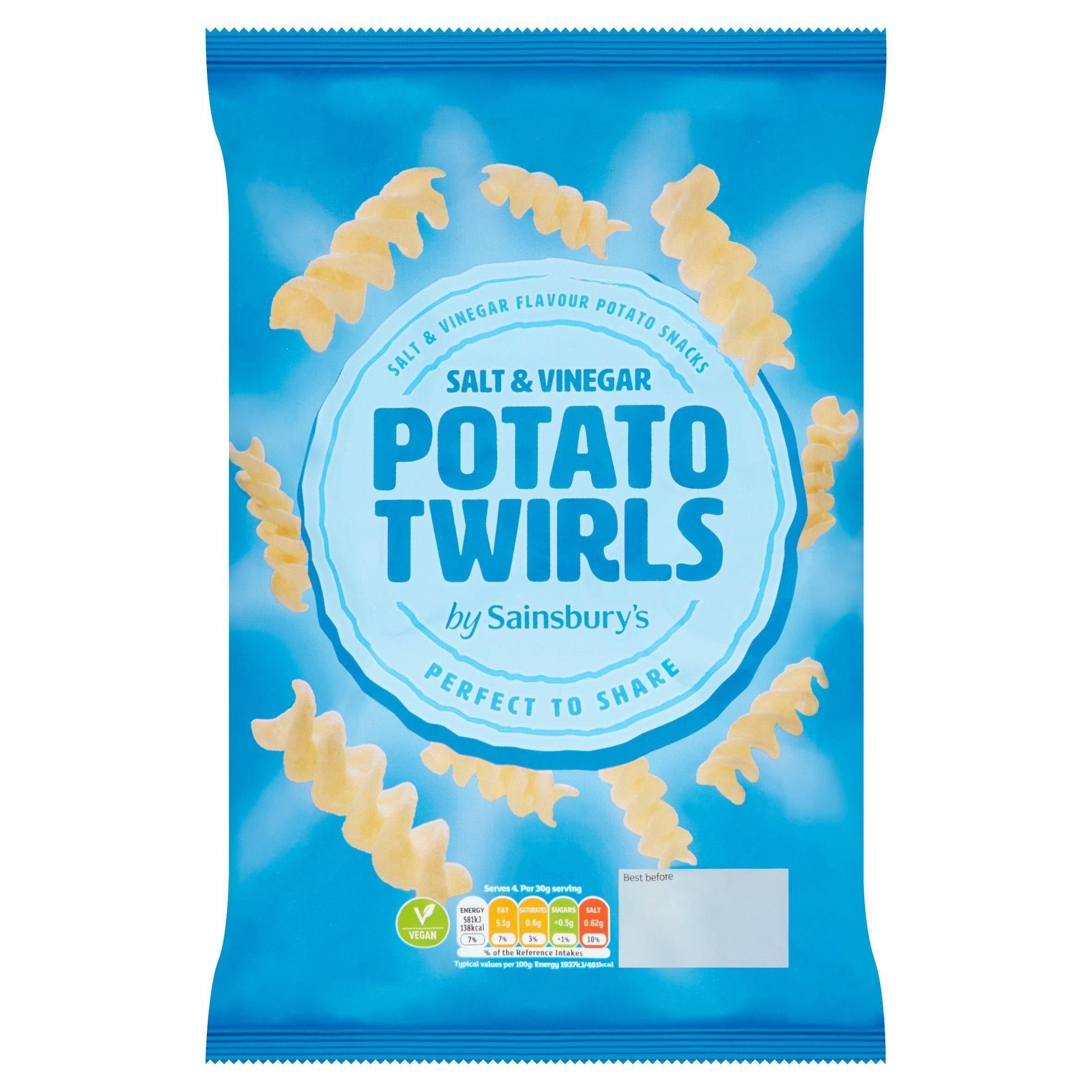 Sainsbury's Salt &amp;amp; Vinegar Potato Twirls 125g