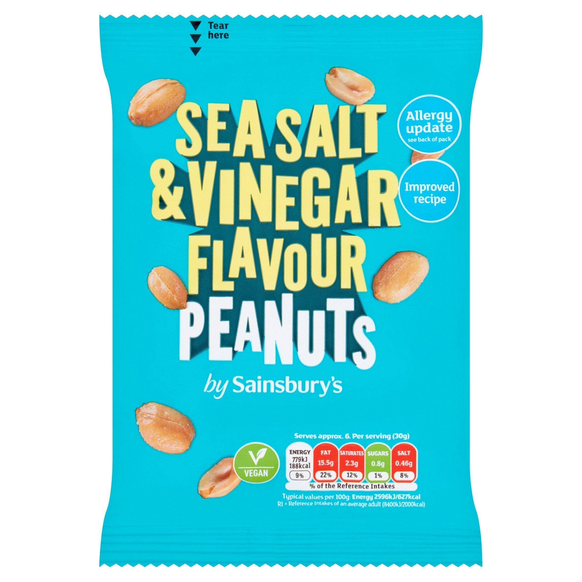 Sainsbury's Sea Salt &amp;amp; Vinegar Peanuts 200g