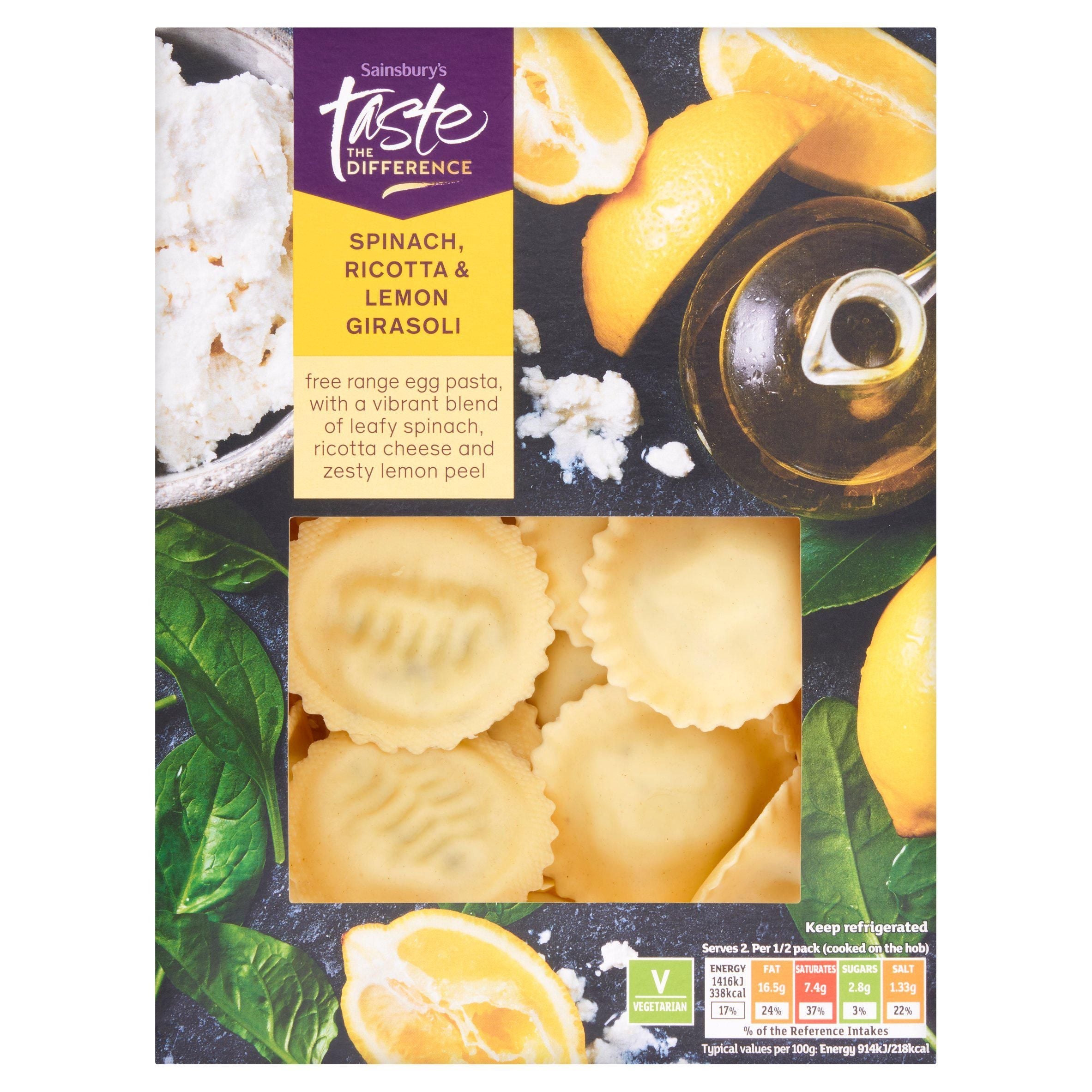 Sainsbury's Spinach &amp;amp; Ricotta Girasoli, Taste the Difference 250g