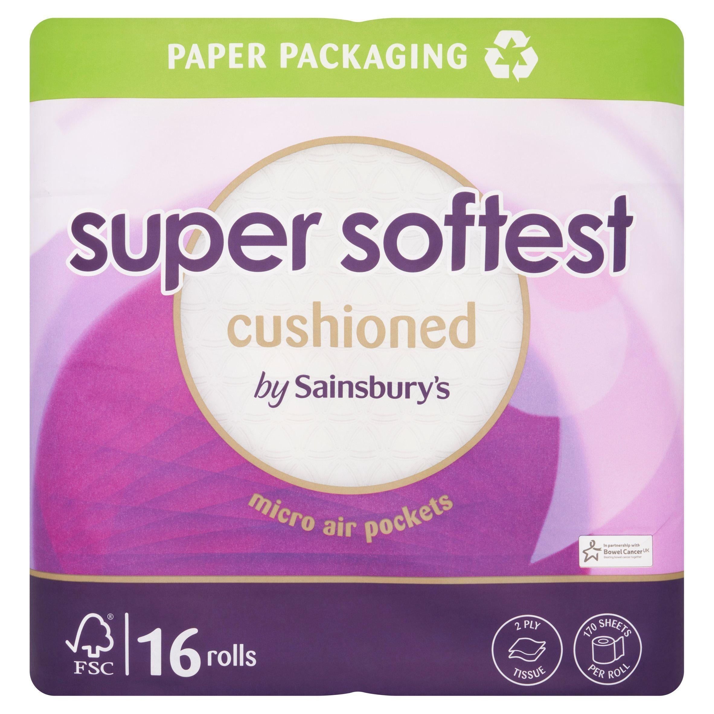 Sainsbury's Super Soft Cushioned Rolls x16