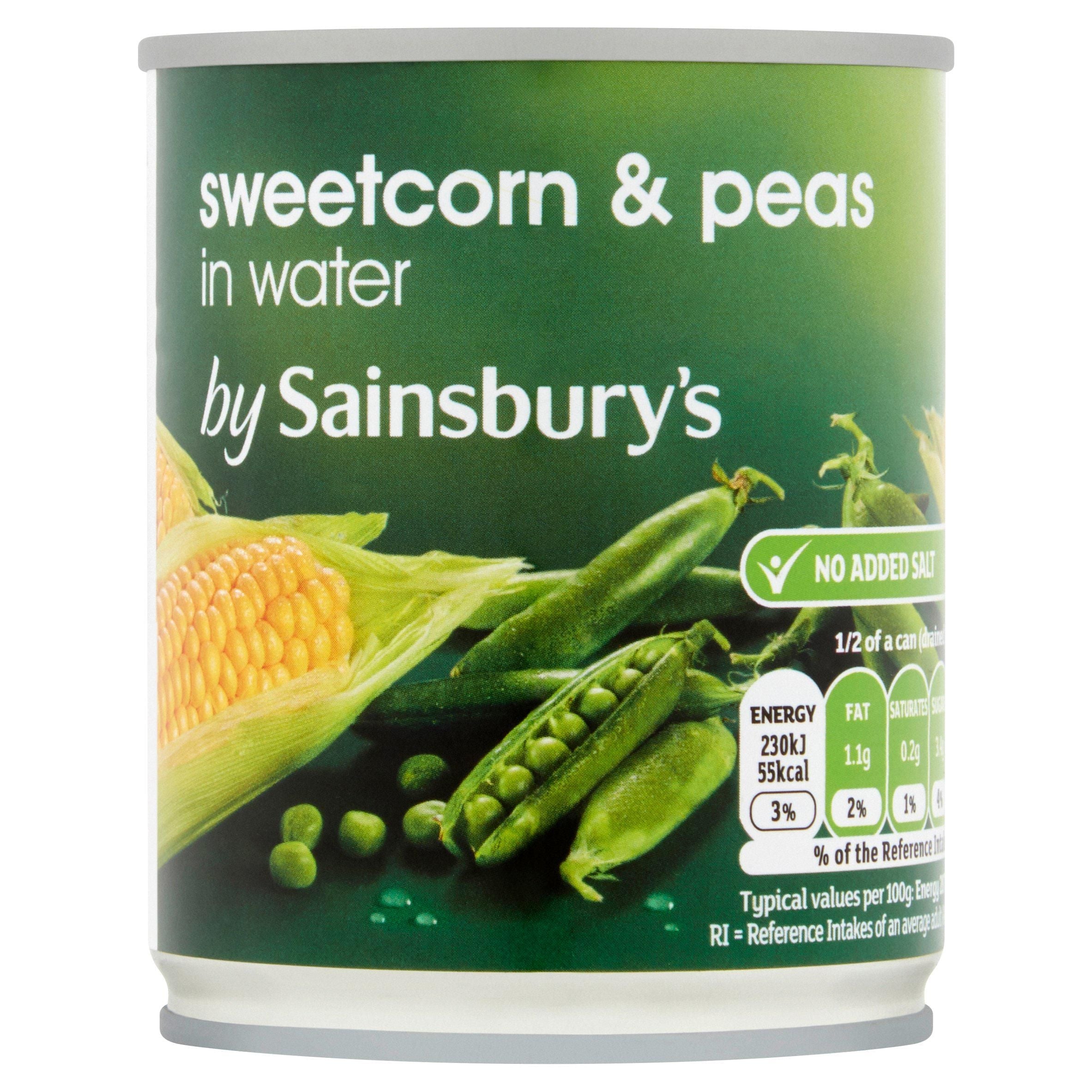 Sainsbury's Sweetcorn &amp;amp; Peas in Water 198g
