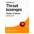 Sainsbury's Throat Lozenges Honey &amp;amp; Lemon x36