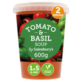 Sainsbury's Tomato &amp;amp; Basil Soup 600g (Serves 2)