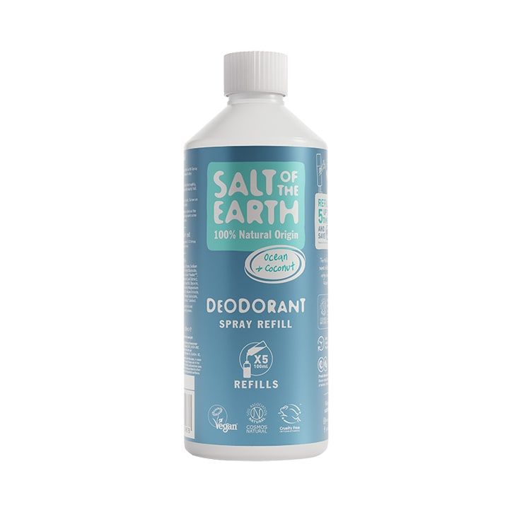 Salt of the Earth - Amber &amp;amp; Sandalwood Natural Deodorant Spray Refill 500ml Ocean &amp;amp; Coconut