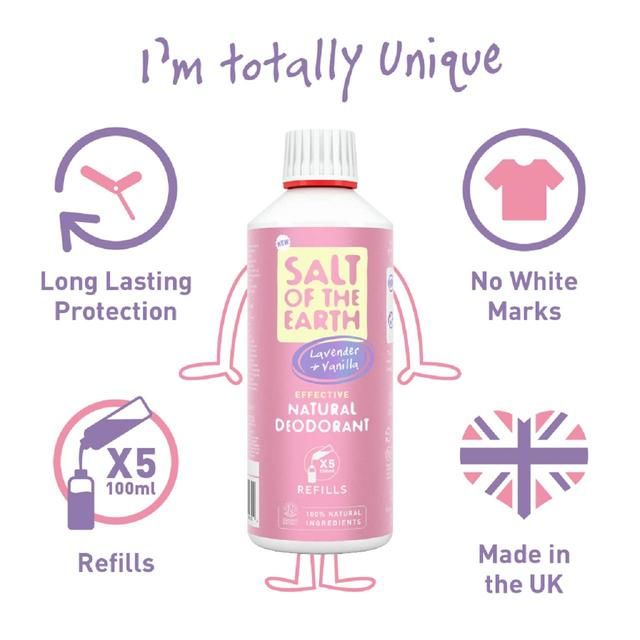 Salt of the Earth Lavender &amp;amp; Vanilla Natural Deodorant Spray Refill   500ml