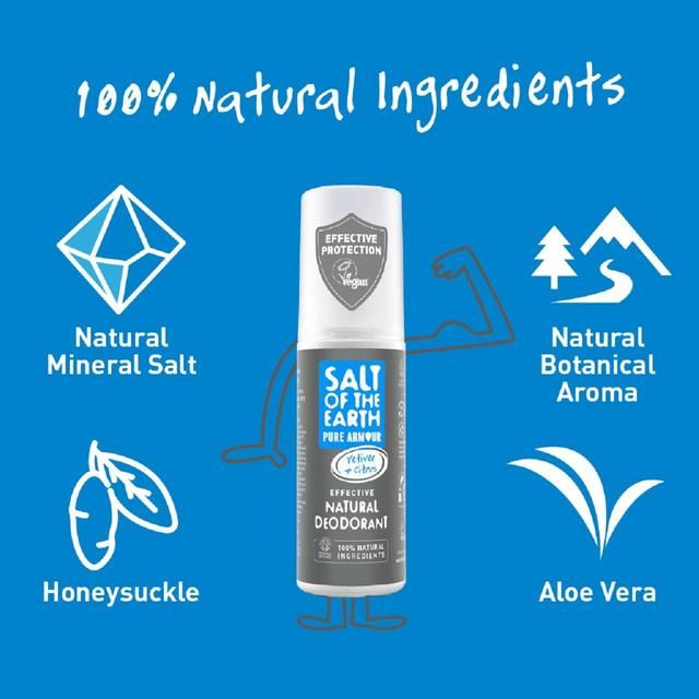 Salt of the Earth Pure Armour Explorer Natural Deodorant Spray   100ml