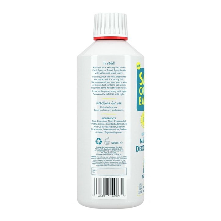 Salt of the Earth - Unscented Deodorant Spray Refill 500ml