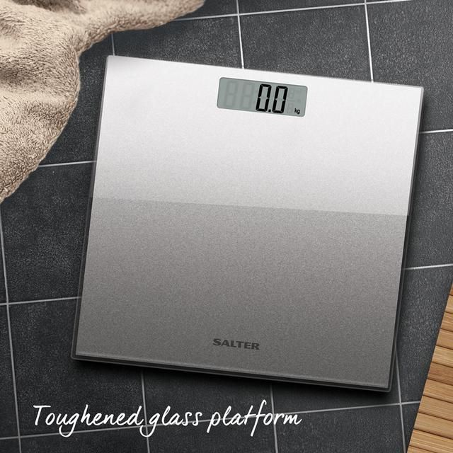 Salter Glass Electronic Bathroom Scale Silver