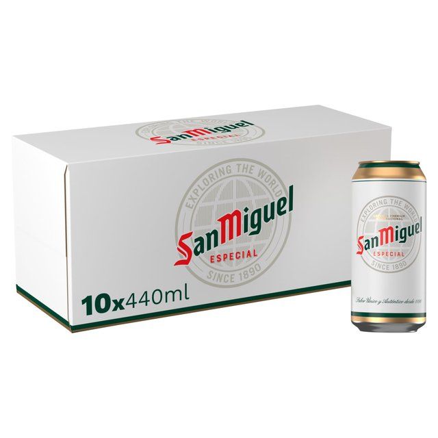 San Miguel Premium Lager Beer Cans   10 x 440ml