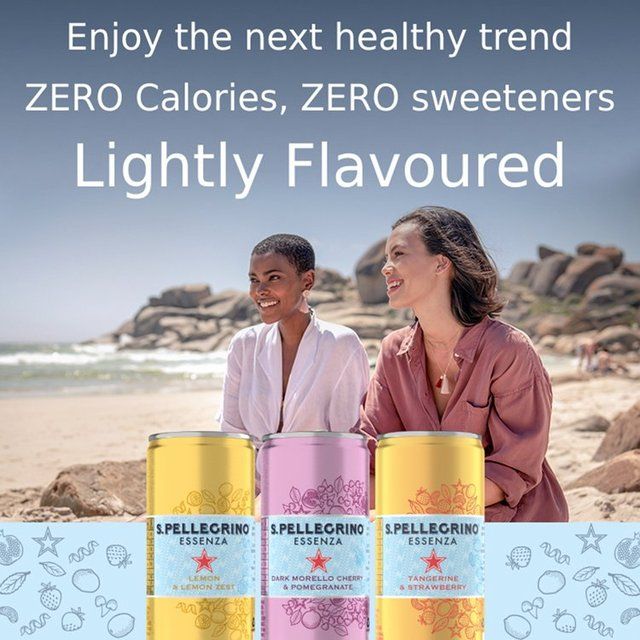 San Pellegrino Essenza Sparkling Water Tangerine &amp;amp; Strawberry   6 x 330ml