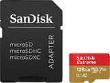 SanDisk Extreme MicroSD Card with Adapter 128GB
