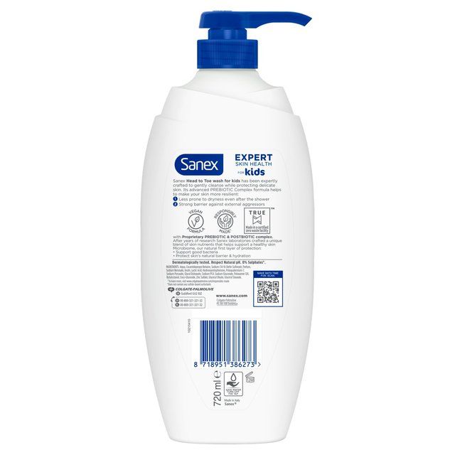 Sanex BiomeProtect Kids Head to Toe Wash    720ml