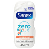 Sanex Zero% Hypoallergenic Nourishing Baby Bath Foam &amp;amp; Shampoo 450 ml