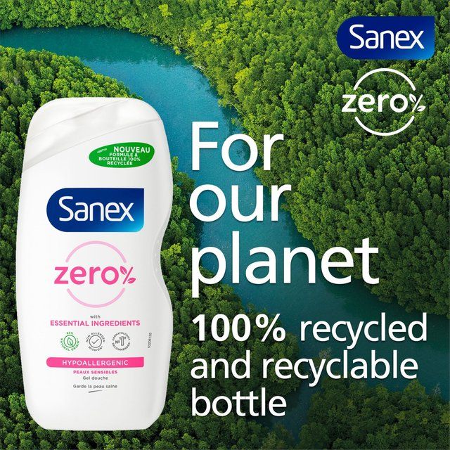Sanex Zero % Sensitive Skin Shower Gel   225ml