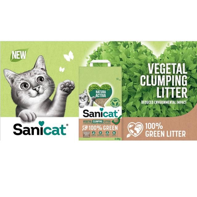 Sanicat Natura Activa 100% Green Clumping Cat Litter   2.5kg