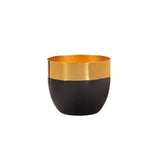 Sass &amp;amp; Belle Polished Gold &amp;amp; Black Metal Planter Small