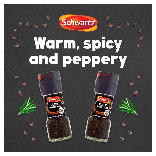 Schwartz Black Pepper Corns Grinder   35g