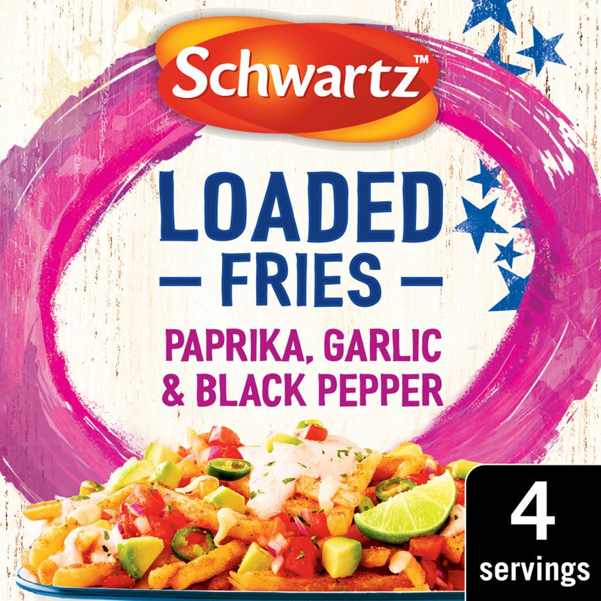 Schwartz Loaded Fries Paprika, Garlic &amp;amp; Black Pepper Seasoning