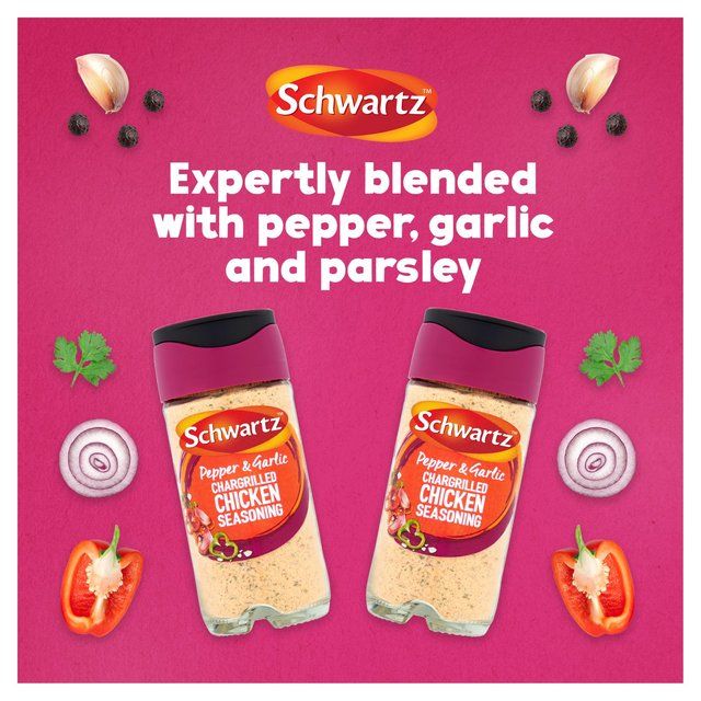 Schwartz Pepper &amp;amp; Garlic Chargrilled Chicken Seasoning Jar   51g