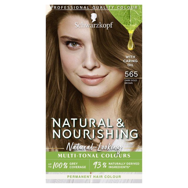 Schwarzkopf Natural &amp;amp; Nourishing 565 - Dark Gold Brown Permanent Hair Dye   143g