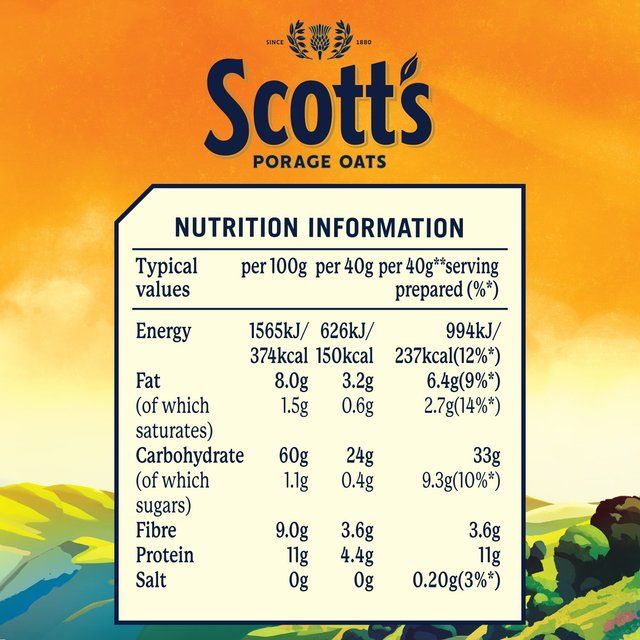 Scott's Porage Old Fashioned Porridge Cereal Oats   1kg