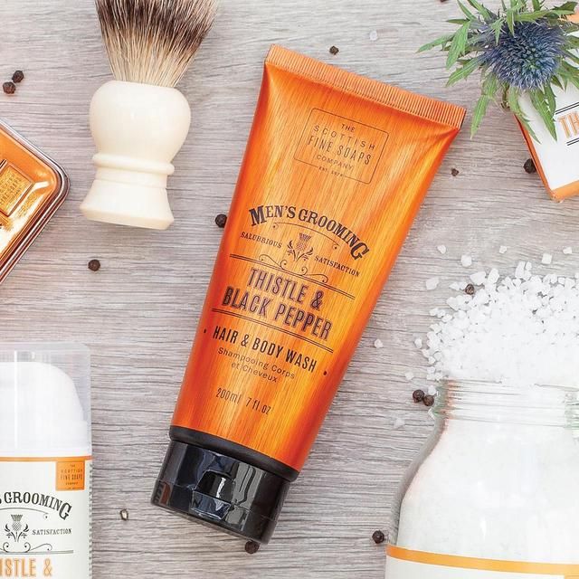 Scottish Fine Soaps Thistle &amp;amp; Black Pepper Hair &amp;amp; Body Wash Tube   200ml