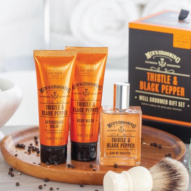 Scottish Fine Soaps Thistle &amp;amp; Black Pepper Well Groomed Gift Set