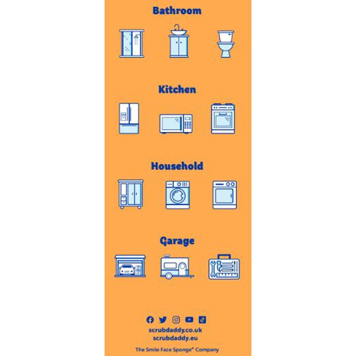 Scrub Daddy FlexTexture Scrubber, 8 Pack