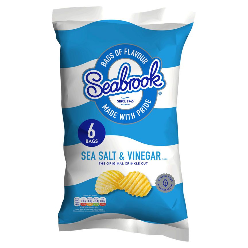 Seabrook Crinkle Cut Salt &amp;amp; Vinegar Multipack Crisps