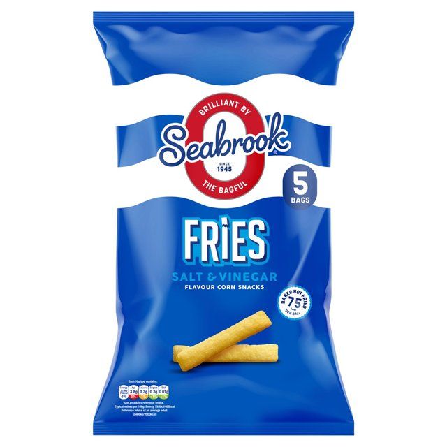 Seabrook Loaded Fries Seaside Salt &amp;amp; Vinegar   5 x 16g