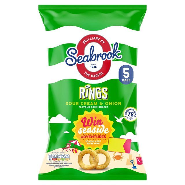 Seabrook Loaded Rings Sour Cream &amp;amp; Onion   5 per pack
