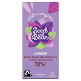 Seed &amp;amp; Bean Organic Extra Dark Chocolate Bar 72% Lavender   85g