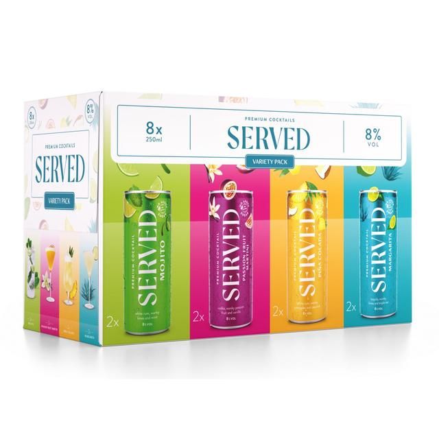 Served Cocktail Variety Pack   8 x 250ml