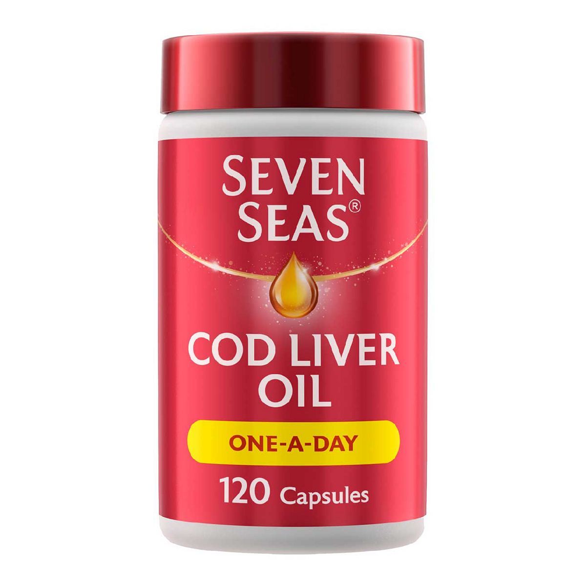 Seven Seas Cod Liver Oil One-A-Day Omega-3 Fish Oil &amp;amp; Vitamin D 120 Capsules