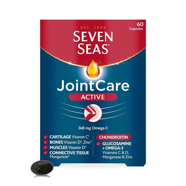 Seven Seas JointCare Active Glucosamine Omega-3 &amp;amp; Chondroitin 60 Caps   60 per pack
