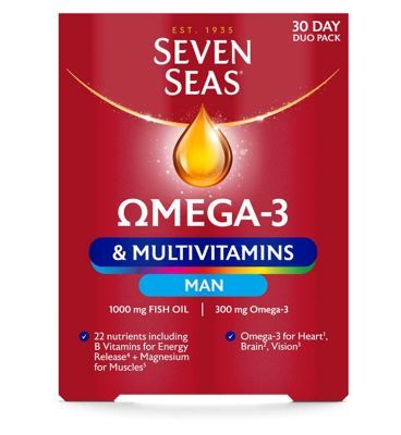 Seven Seas Omega-3 &amp;amp; Multivitamins Man 30 Day Duo Pack