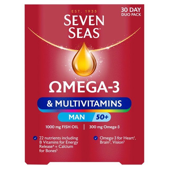Seven Seas Omega-3 &amp;amp; Multivitamins Man 50+   60 per pack