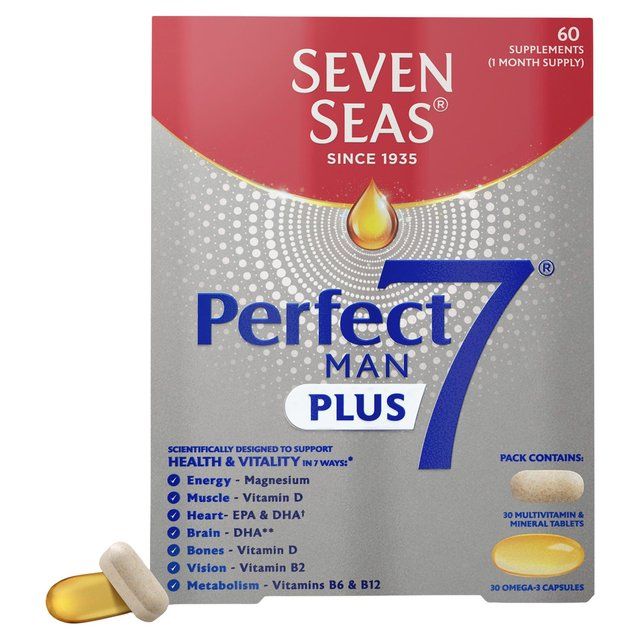 Seven Seas Perfect7 Man Plus Multivitamins &amp;amp; Omega-3 30 Day Duo Pack   30 per pack