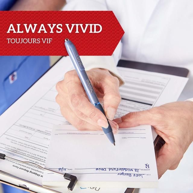 Sharpie S-Gel Gel Pens 0.7mm Black &amp;amp; Blue   4 per pack