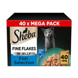 Sheba Fine Flakes Fish Selection in Jelly Adult Cat Food Pouches