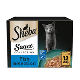 Sheba Sauce Collection Adult Cat Food Pouch Fish Selection 12x85g