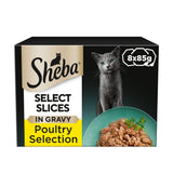 Sheba Select Slices Cat Food Tray Mixed Poultry Collection in Gravy 8x85g